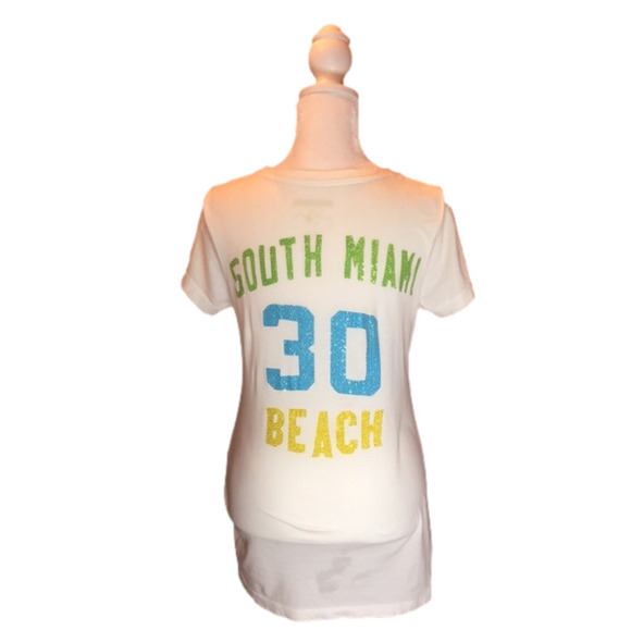 True Religion Tops - TRUE RELIGION Vintage White V-neck Bling Tee Size S